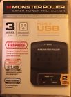 050644696671 Monster Power 3 Outlets 2 Usb Ports 350 Surge Protector Strip Black Free Ship