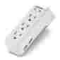 Mrj1870mu-01 3-outlet Bestek Wall Mount Mini Surge Protector Power Strip With 4 Usb Ports