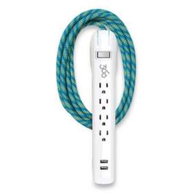 360563-mj 360 Electrical Habitat 4-outlet Surge Protector Plus Usb 6 Ft Cord