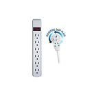 Cne75976 4-feet Ou... Protector 6 Rotating Flat Outlet Horizontal Plug Surge