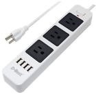 43239-214046 Surge Protector Power Strips With Usb Charger Ft Long Cord