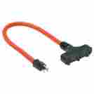7923637 45185 Chicago Electric New 3 Three Way Multi Head Grounded Power Outlet Cord 792363451857