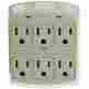50w1-905307 Cable Showcase 6 Outlet Surge Protector Wall Tap 3 Mov 270 Joules 846568019081