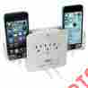 5spadapter Ipanda Power Surge Protector 3 Outlet Plug Wall Mount Phone Holder 2 Usb Charging Ports