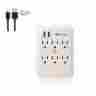 40-2007wht 6-outlet Cable Matters Wall Mount Surge Protector With 2.4a Dual Usb Charging