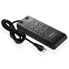 6 Outlet Power Strip 4 Port Usb Charging 763769790567