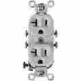 6325963 Cooper Wiring 20amp 3wire Grounded Duplex Receptacle White 032664183607