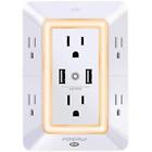 666389073198 Power Strips Usb Wall Charger Surge Protector Extender