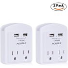 1080 666389081957 Powrui Surge Protectors Multi Outlet Wall Mini Mount