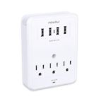 750325753906 Powrui New White Multi Wall Outlet Adapter Surge 750325753906 Powrui New White Multi Wall Outlet Adapter Surge