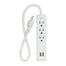 77833 Globe Electric Grounded Power Strip With Usb Ports 058219778333