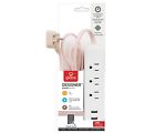 78379 Globe Electric Designer Series Power Strip Usb Ports Pink New 78379 Globe Electric Designer Series Power Strip Usb Ports Pink New