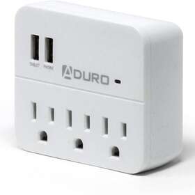 Srg3p1-3usb-3o-08 Aduro Surge Multi Charging Station Protector 3 Outlets 2 Usb Ports