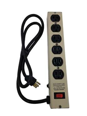6m15-6 Albert Slp Alert Temporary Power Tap 6-outlet Heavy Duty Strip 125v 15a