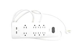 A9181 Anker Powerextend Usb 8-outlet Strip 125vac 15a Surge Protector White
