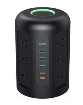 Pa-s25 Aukey Powerhub Xl 12 Ac Outlets 5 Usb Ports