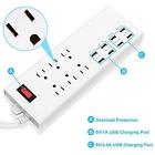 B0758dz2bp Hongyu Outlet Surge Protector Strip With Usb Charging 762360712114