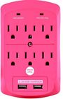 B1-6s900j2usb-pnk Office Style Surge Protector Electronics Charging Station Outlet 0811691021720