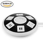 Bestten 4 Port Usb Charger With Outlet Power Station Surge Protector Heavy Du 703194501260
