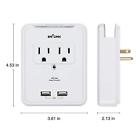 Cpusb-outlet2 Wall Mount Adapter Surge Protector With Ac Outlets 857333007127