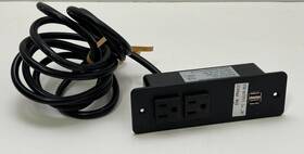 By213-c021 Dongguan Cy213-c021 Furniture Power Distribution Unit Black 2 Outlet Usb