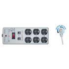 Ebay51w1-89206 Gadko Surge Protector Outlet Gray Metal Modem Power Cord Ft