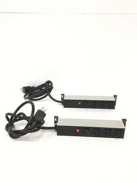 Hammond 1589h4f1 Lot Of 2 Mfg-1589h4f1-heavy Duty Power Strip 4 Outlet Working Freeship