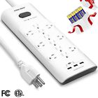 Holsem 12 Outlets Surge Protector Power Strip With 3 Usb Charging Ports 5v 3.1a 763250150436 Holsem 12 Outlets Surge Protector Power Strip With 3 Usb Charging Ports 5v 3.1a 763250150436
