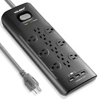 Holsem X12 Outlets Surge Protector Power Strip With Smart 696577750808