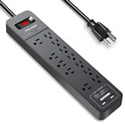 Holsem-x12bx Holsem Outlets Surge Protector Power Strip With Smart 763250150962