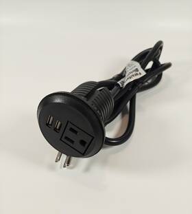 H-9496 Intertek Furniture Power Distribution Unit One Ac Outlet Two Usb 5v Desk Grommet H-9496 Intertek Furniture Power Distribution Unit One Ac Outlet Two Usb 5v Desk Grommet