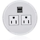 Kfpgw01 Kungfuking Desktop Power Grommet Hub Socket Dual Usb Ports For Kfpgw01 Kungfuking Desktop Power Grommet Hub Socket Dual Usb Ports For