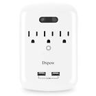 La-9a-1s Dxpow Multi Outlets Surge Protector Usb Wall Mount 603981888522