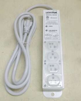 53c4m-2n7 Leviton New Outlet Strip 4 Outlets 7 Ft Cord 20 A Max