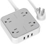 Lieb07zrdgf6yw4 Unbranded Gray Power Strip Extension Cord With Widely Spaced Outlets Lieb07zrdgf6yw4 Unbranded Gray Power Strip Extension Cord With Widely Spaced Outlets