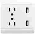 Lysb016y39bzg-cmptraccs Zelta Wall Mount Surge Protector With Dual Usb Charging Port Charger 2.4a 756320381489