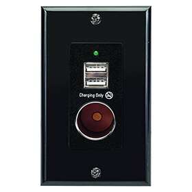 Wcp-12v-b Magnadyne 755263222408 Black Wall Mount 2 Usb Charging Ports And 12v Power Outle