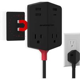 2mnac1011b0l2 Monster R-wb Power Shield Wall Outlet Extender Black