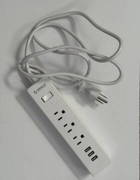 Lpc-3a3u-us Orico Surge Protector With 3 Outlets Usb Charger Ports White For Home And Office