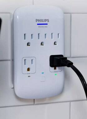 Spp3461wf Philips Spp3461wf/37 Smart Plug 5-outlet Surge Protector 490j White