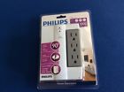 Philips Swiveling Outlet Surge Protector With 6 Ac Outlets Space Saving New 609585246928