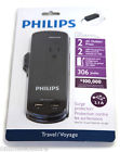Philips Travel Surge Protector With 2 Usb Charging Ports 1a And 2.1a Black 609585241039