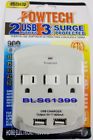 Pt7843u Powtech New Electric Outlet Surge Protector Power Splitter 608459004404