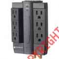 Elm202-b1 Sanus Elements Black 6-outlet Protector Surge -profile