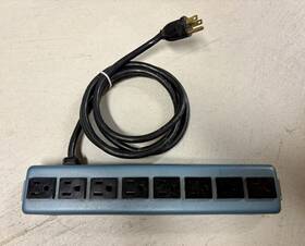 28cb-6-3284 Sl Waber Sgl Blue Power Outlet Strip With 8 Outlets 15a Broadcast