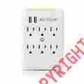 St-uwp62w Satechi Slim Surge Protector White 6 Ac 2 Usb 2.4 Amp Output 879961004071