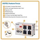 Tripp Lite Isobar 4 Outlet Surge Protector Power Strip Tel Modem 6ft Cord Isotel 037332010223