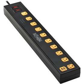Tlp1006usb Tripp Lite Protect It 6ft 10-outlet Surge Protector With Swivel Light Bars Black