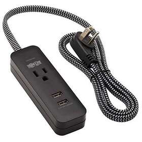 Tripplite Tlp104usb Tripp Lite Surge Protector Power Strip 1-outlet With 2 Usb Ports 2.1a 4ft Cord