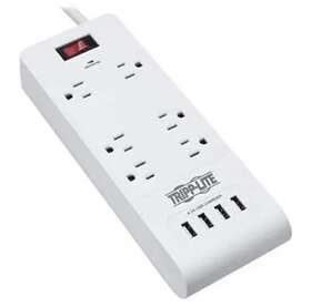 Tlp64usbra15 Tripplite Tripp Lite 6 Outlet Surge Protector Power Strip 4 Usb Ports 4.2a Fast Charge 15
